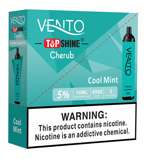 4500 puff vento cherub cool mint 5pack